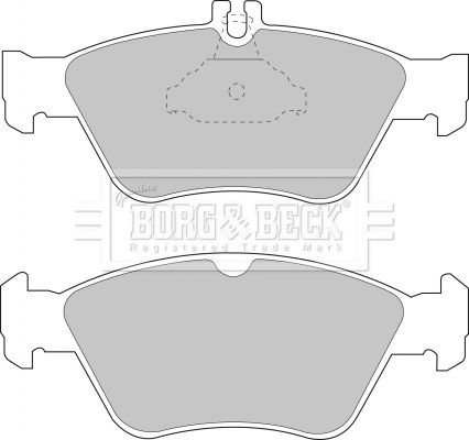 BORG & BECK Комплект тормозных колодок, дисковый тормоз BBP1454